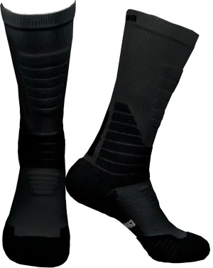 2 pairs Moisture Wicking Tactical Indoor-Outdoor Boot Socks for Men & Women w/Anti-Blister-Fatigue Germanium & Coolmax