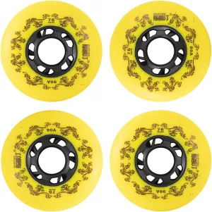 4-Pack Inline Skate Wheels Outdoor 90A Freestyle Durable Tire72mm 76mm 80mm for Choose Hockey Roller Blades Replacement Wheel