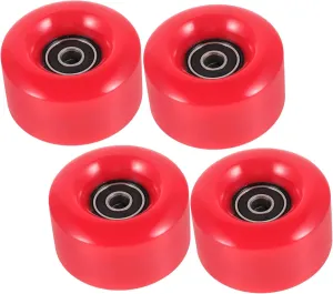 4Pcs High Elasticity Roller Skate Wheels Durable Replacement Wheels for Skating Solid Support for Various Terrains Fashionable Design