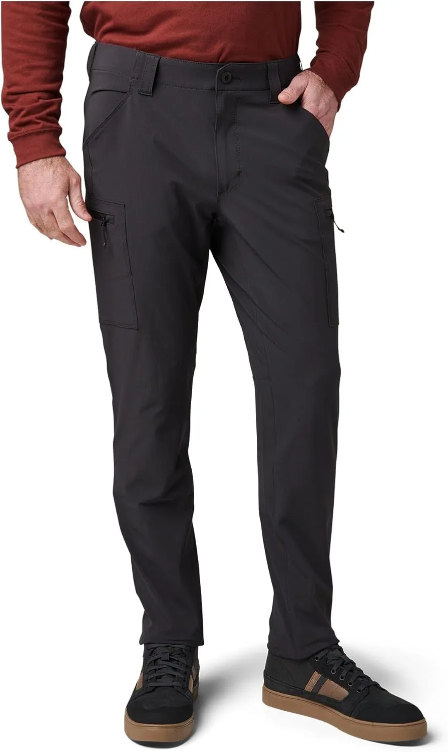 5.11 Tactical Men's Trail Pants - Slim-Fit Durable Mens Hiking Pant with 8 Cargo Pockets, Water-Repellent Fabric, Style 74556