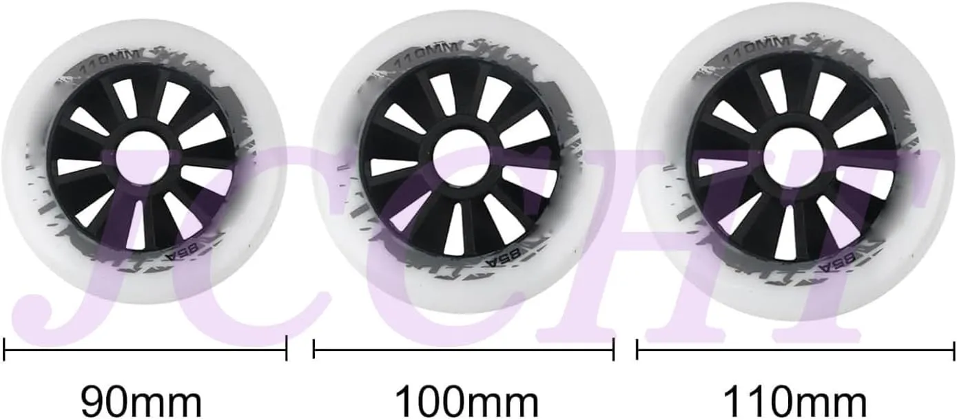 6 Pack Inline Speed Skate Wheels 85A Roller Skate Wheels 90mm/100mm/110mm All Rounder Indoor Outdoor for Replacement Accessory