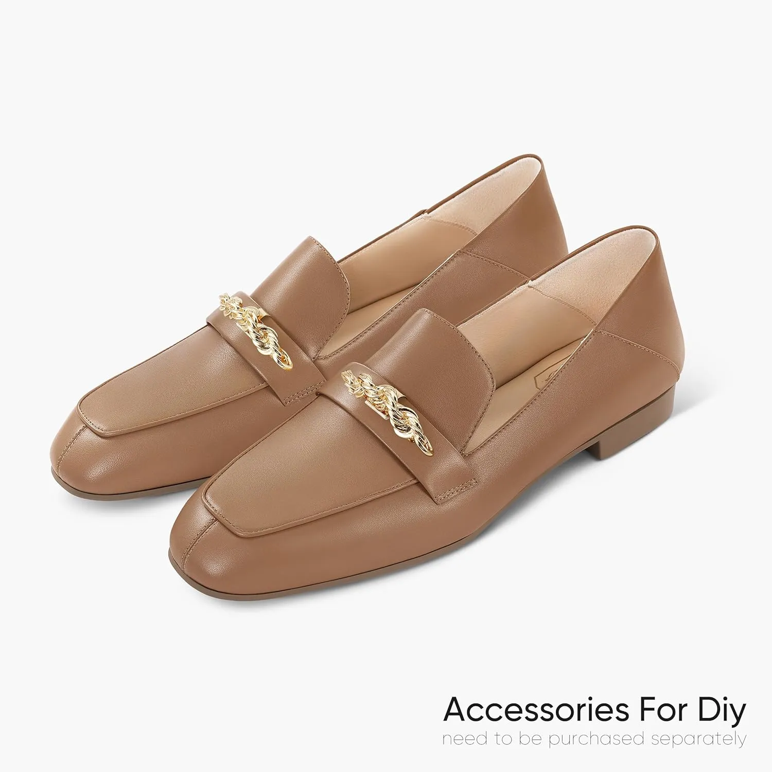 7or9 Loafers for Women Comfortable Air-Touch Foam Slip on Round-Toe Casual Dressy Mattress Flat Leather Women’s Flats