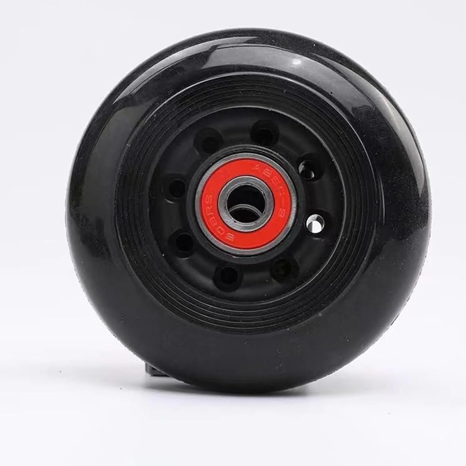 8 Pack Inline Skate Wheels 72mm 76mm 80mm Inline Replacement Wheels with ABEC9 Bearing 90A Indoor Outdoor Inline Skate Wheels (Black,76mm)