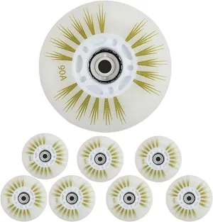 8 Pack Light-up Inline Skate Wheels Outdoor & Indoor Blade Roller Skate Wheels 90a Roller Hockey Wheels w/Bearings ABEC-9