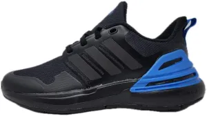 adidas Unisex-Child Rapidasport Running Shoe, Blue/Black, 12 M US