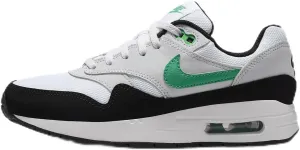 Air Max 1 Big Kids' Shoes (DZ3307-108, White/Pure Platinum/Black/Stadium Green) Size 5.5