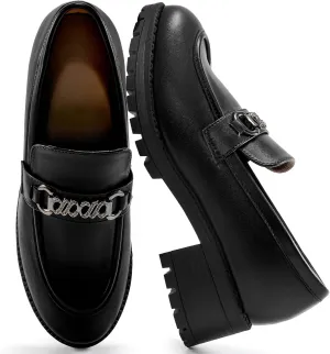 Alicegana Platform Loafers for Women Chunky: Comfortable Penny Loafer Fashion Casual Slip On Walking Shoes