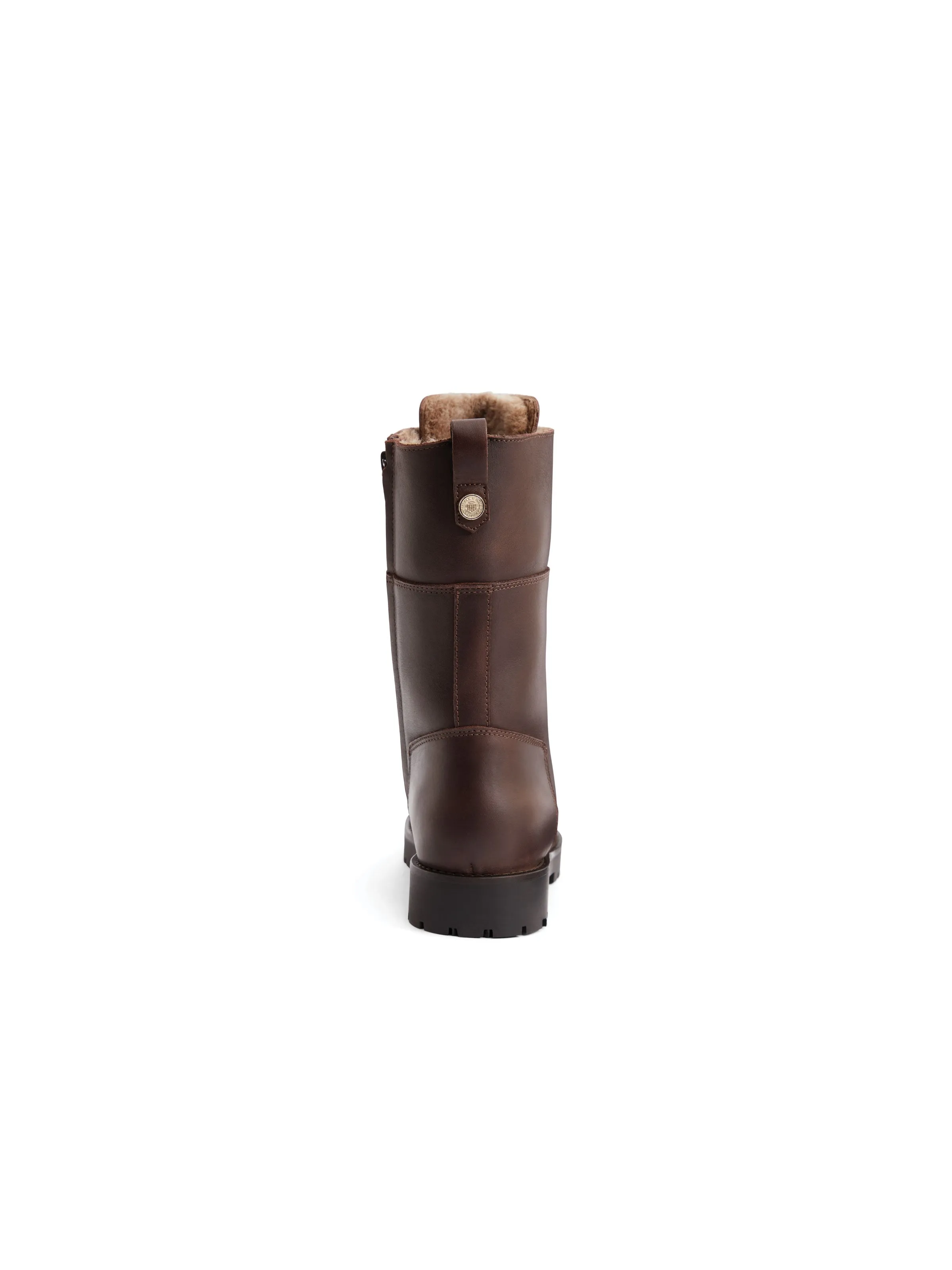 Anglesey Mahogany Leather Combat Boots