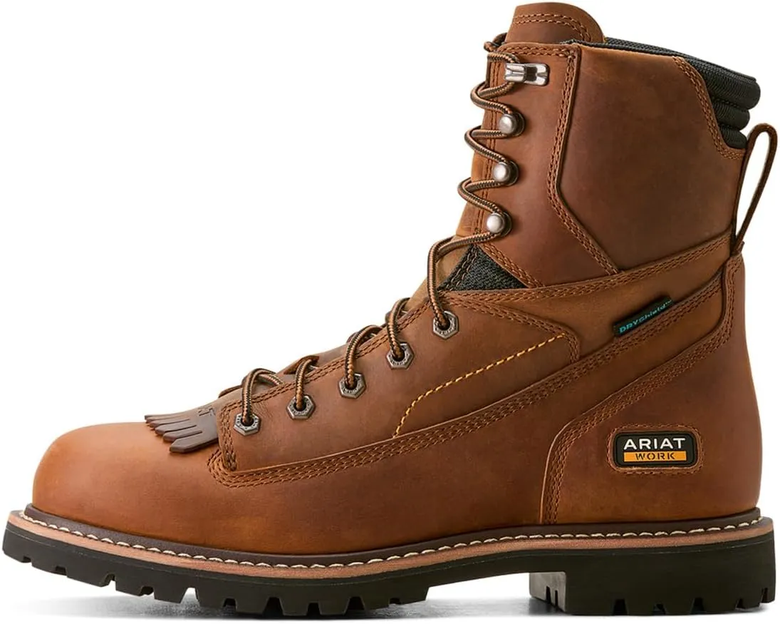 ARIAT Men's Longview Shock Shield 8" Waterproof Work Boot Industrial