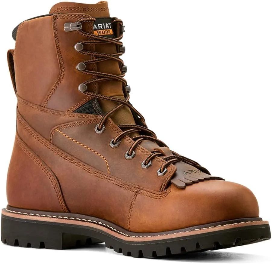 ARIAT Men's Longview Shock Shield 8" Waterproof Work Boot Industrial