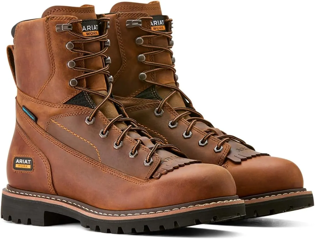 ARIAT Men's Longview Shock Shield 8" Waterproof Work Boot Industrial