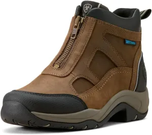 ARIAT Women's Terrain Zip Waterproof Boot, Palm Brown, 9.5