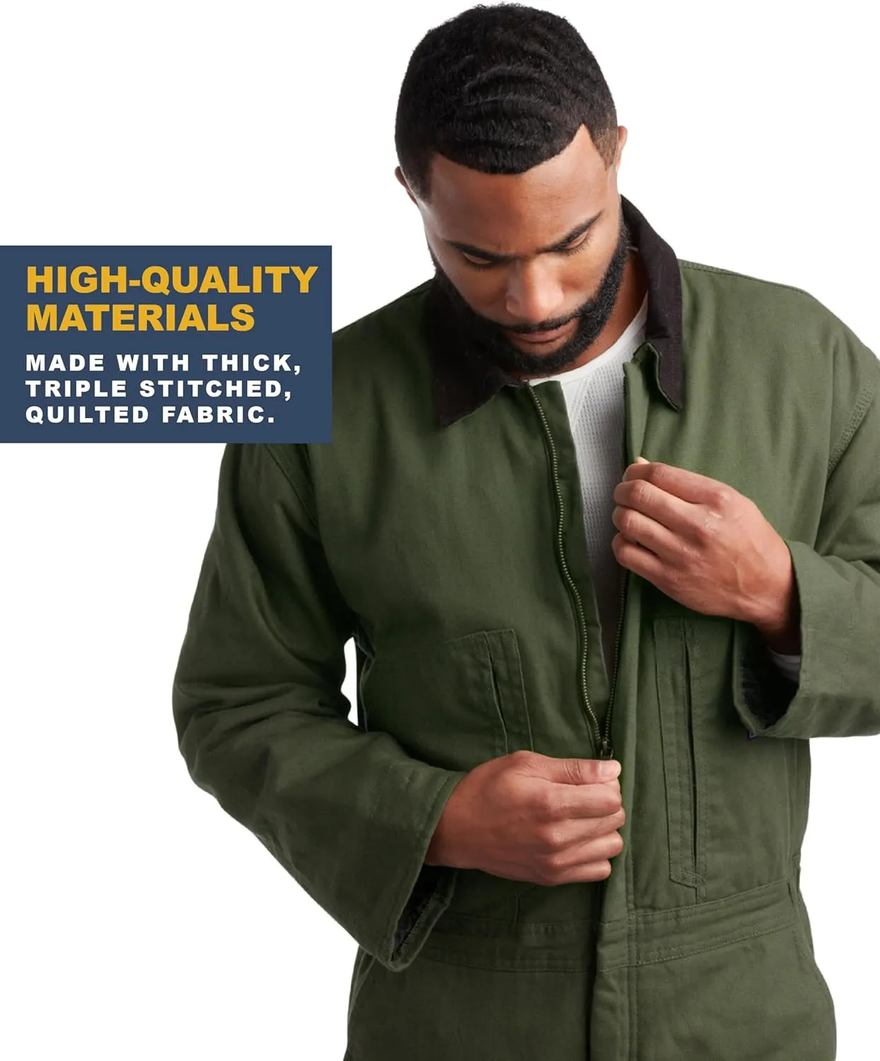 Bass Creek Outfitters Mens Coveralls - Insulated Water-Resistant Long Sleeve Work Wear Jump Suit, Coveralls for Men (M-XXL)