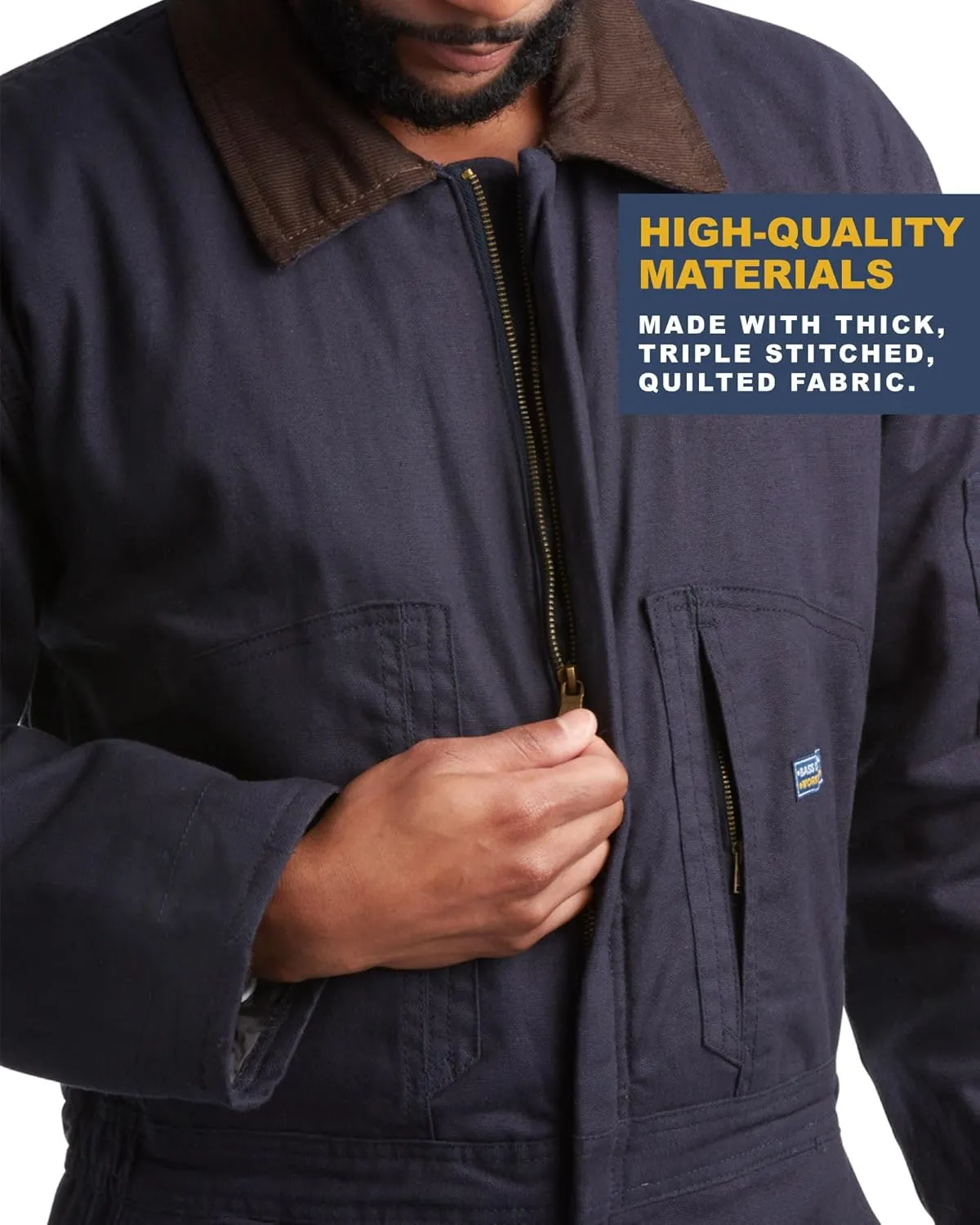 Bass Creek Outfitters Mens Coveralls - Insulated Water-Resistant Long Sleeve Work Wear Jump Suit, Coveralls for Men (M-XXL)