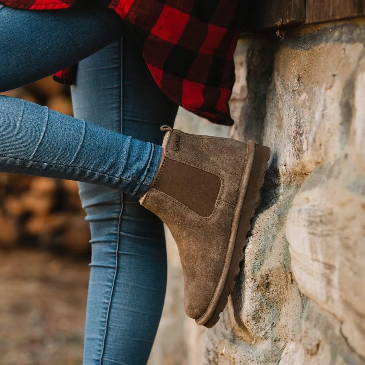 BEARPAW Women's Drew Multiple Colors | Women's Ankle Boot | Women's Slip On Boot | Comfortable Winter Boot