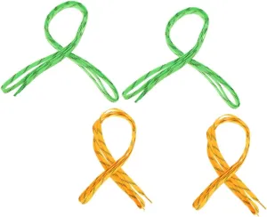BESPORTBLE Roller Skate Laces 4pc Heavy Duty Waxed Laces Ice Hockey Snowboarding Easy to Tie