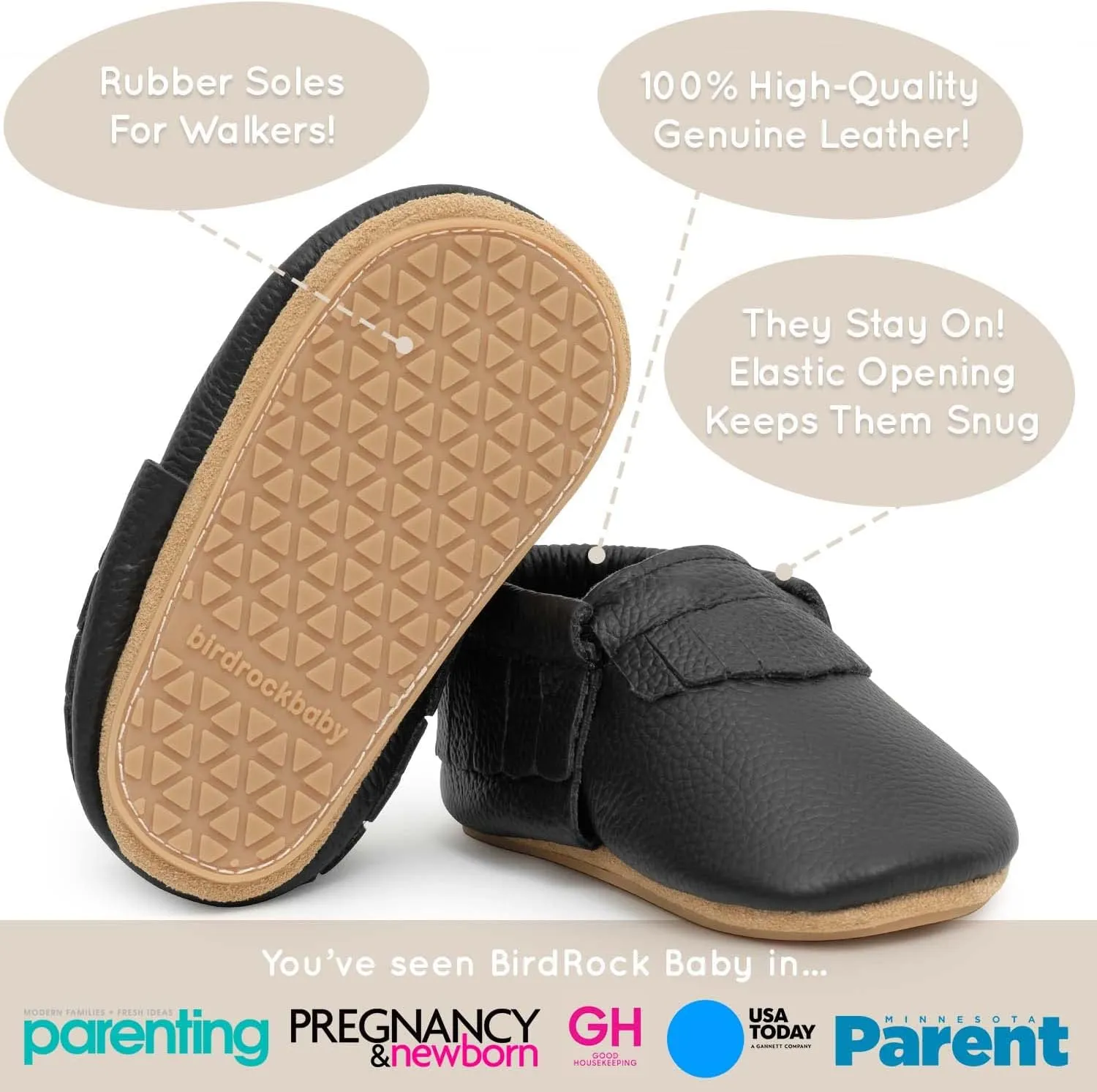 BirdRock Baby Hard Sole Mary Janes - Genuine Leather Shoes for Toddler Girls