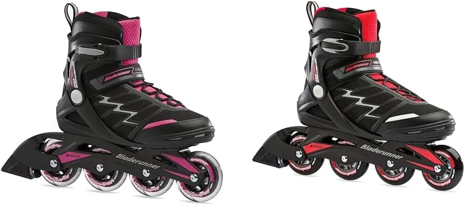 Bladerunner by Rollerblade Advantage Pro XT Women's Adult Fitness Inline Skate & Bladerunner by Rollerblade Advantage Pro XT Men's Adult Fitness Inline Skate, Black and Red, Inline Skates, 11