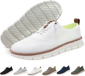 Breeze Shoes for Men Oxfords, Business Casual Shoes Breathable Mesh, Lace-Up Lightweight Sneakers Walking Shoe