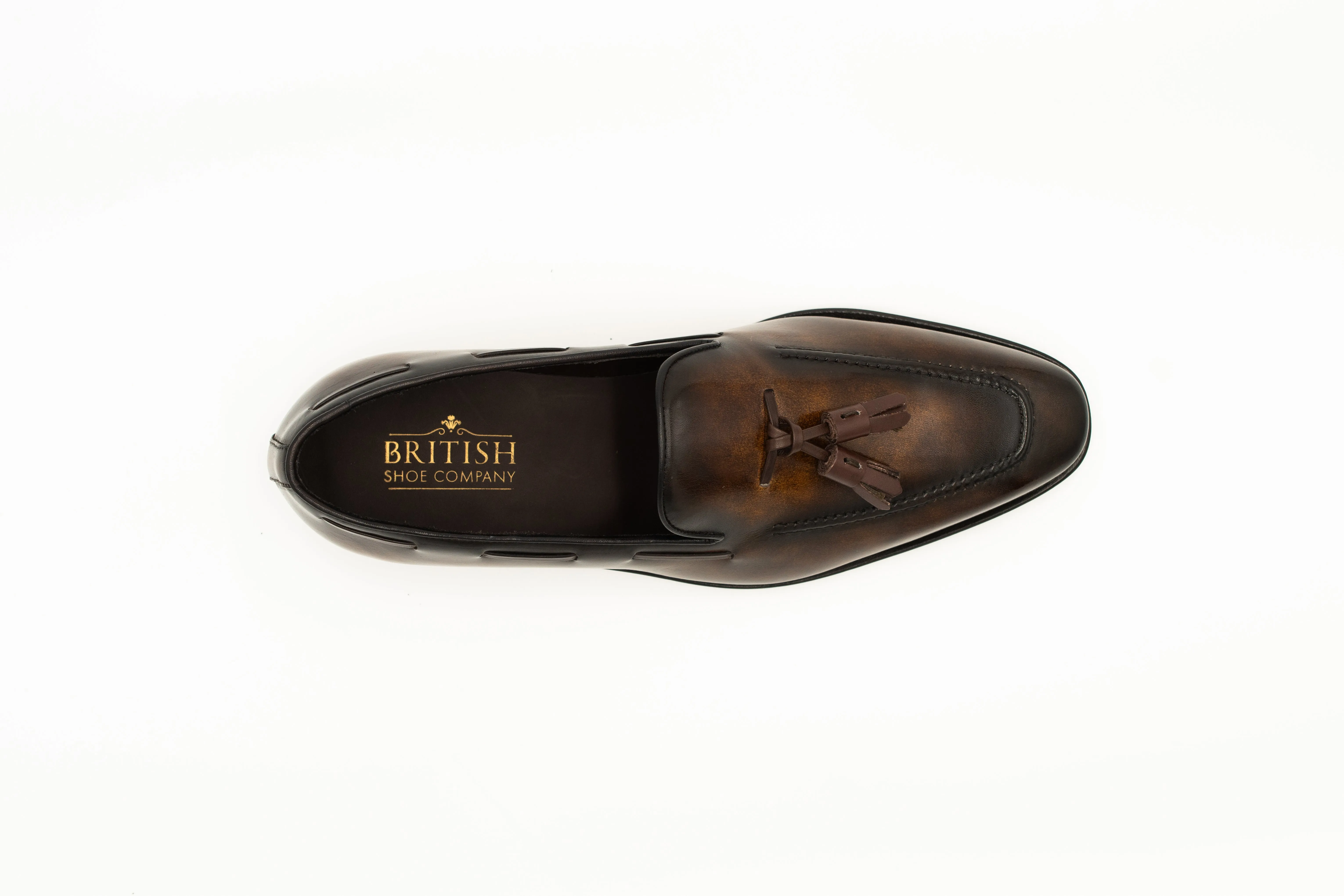 British Shoe Company Men's Antrim Leather Slip-on Shoes