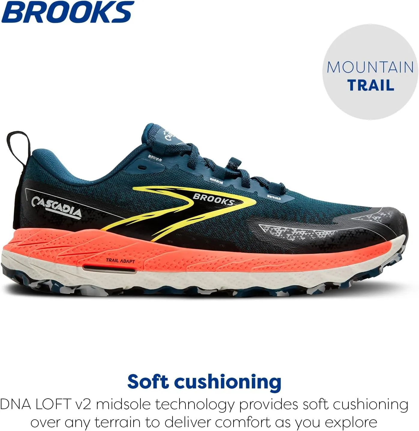 Brooks Men’s Cascadia 18 Mountain Trail Running Shoe