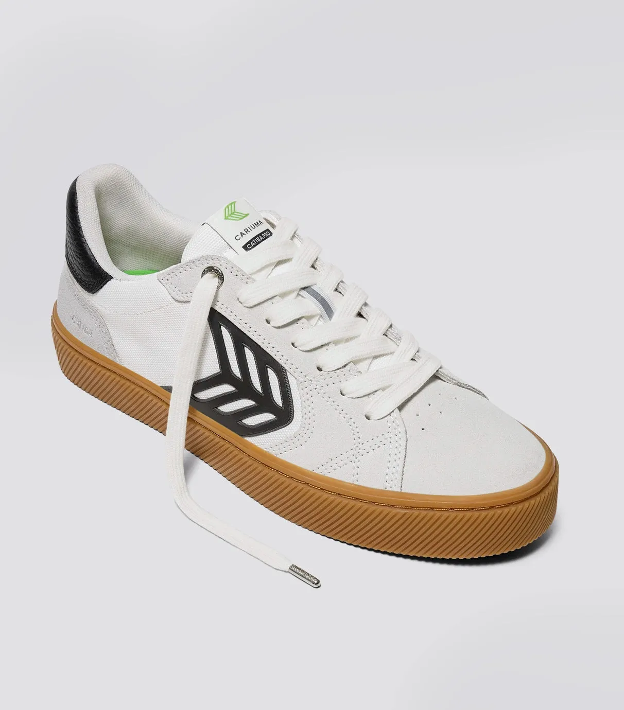 CATIBA PRO 2.0 Gum Off-White Smoke Suede and Black Logo Sneaker