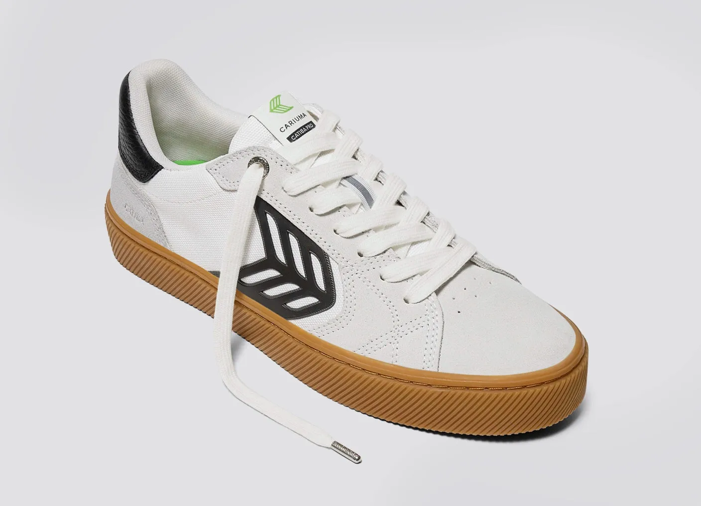 CATIBA PRO 2.0 Gum Off-White Smoke Suede and Black Logo Sneaker