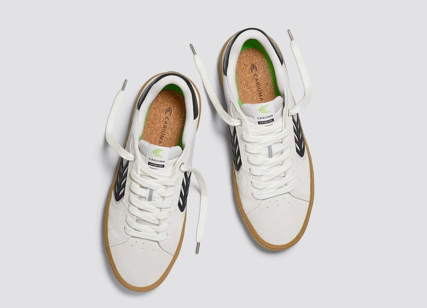 CATIBA PRO 2.0 Gum Off-White Smoke Suede and Black Logo Sneaker