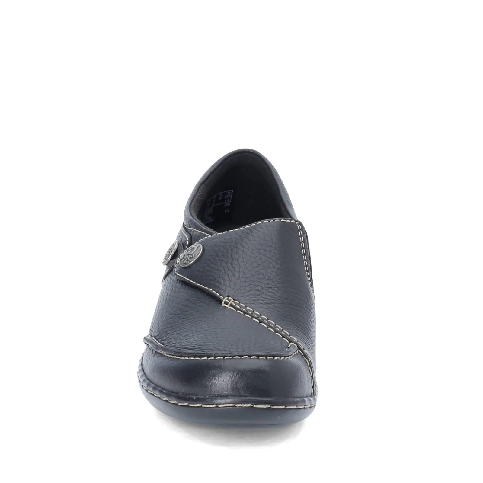 Clarks womens Ashland Lane Q Slip On Loafer, Black, 6.5 X-Wide US