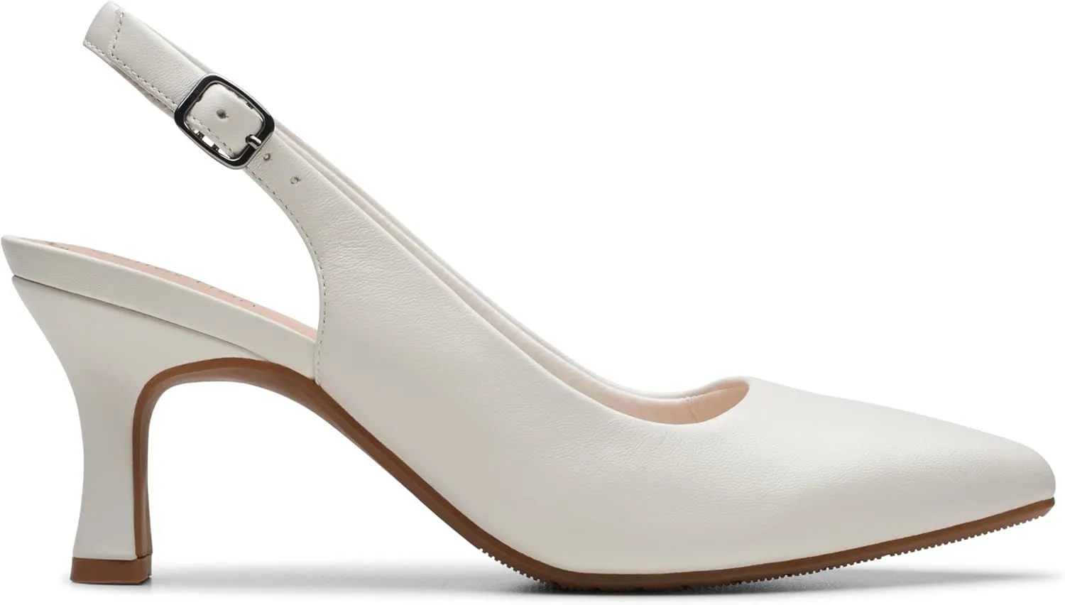 Clarks Women's Kataleyna Step Pump, Off White Leather, 9