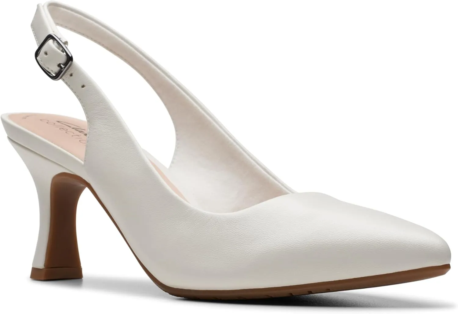 Clarks Women's Kataleyna Step Pump, Off White Leather, 9