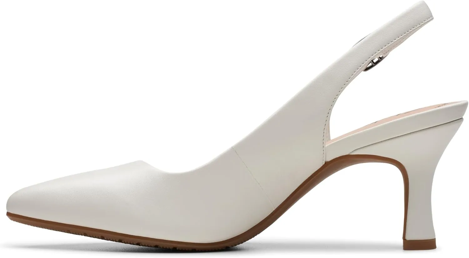 Clarks Women's Kataleyna Step Pump, Off White Leather, 9