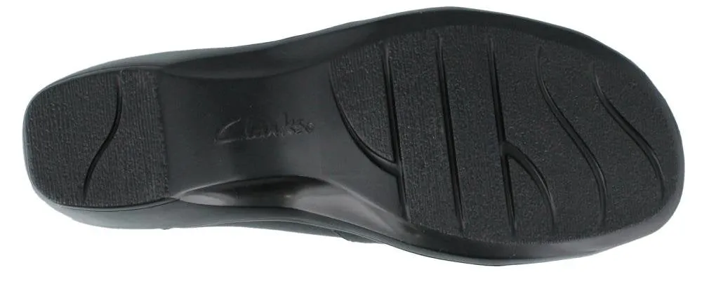Clarks Women's May Marigold Slip-On Loafer, Black, 8