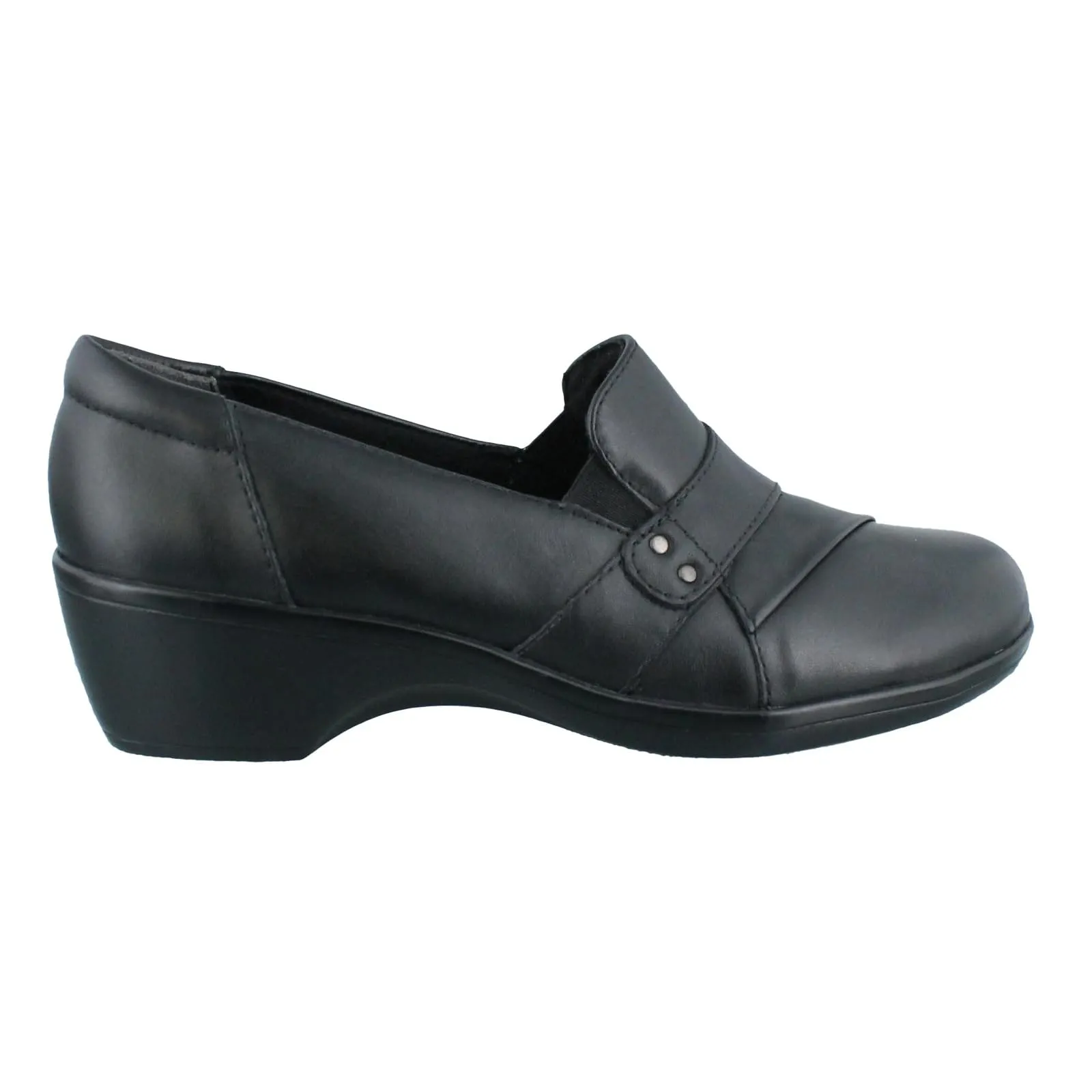 Clarks Women's May Marigold Slip-On Loafer, Black, 8