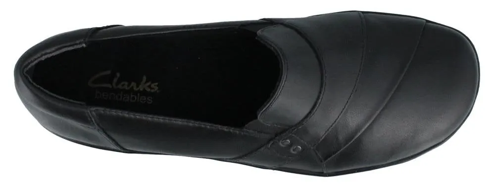 Clarks Women's May Marigold Slip-On Loafer, Black, 8