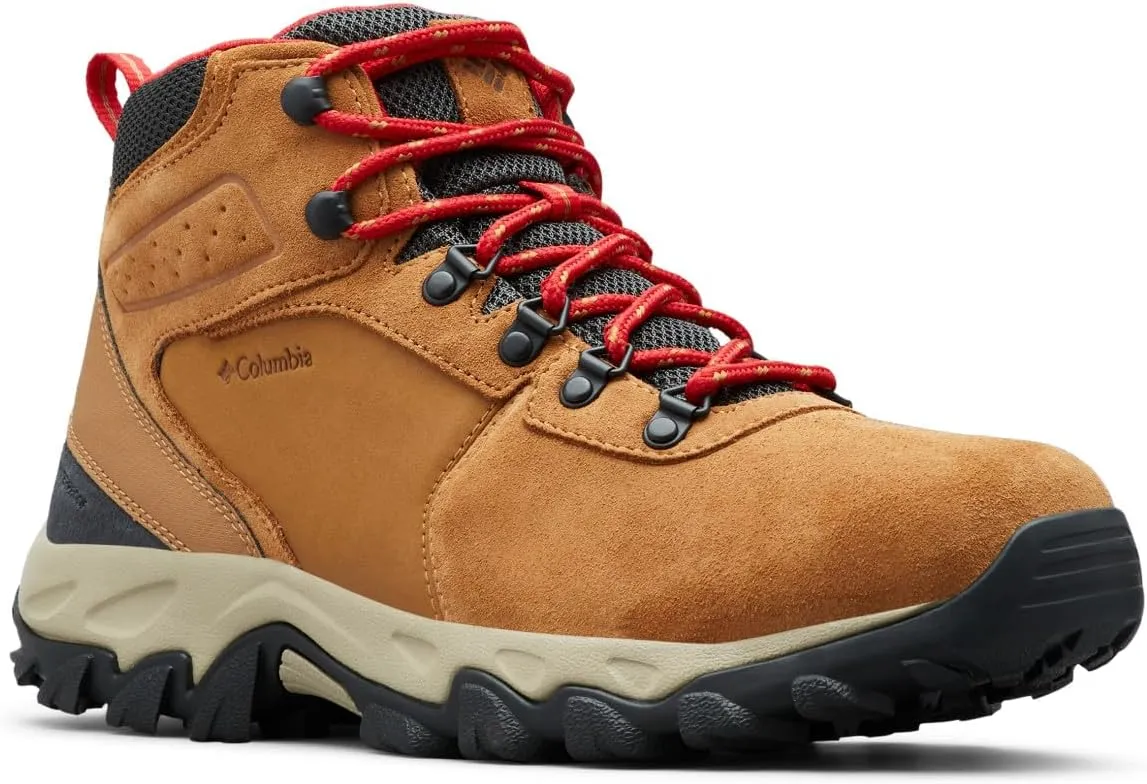 Columbia Men's Newton Ridge Plus II Suede Waterproof, 2024 Elk/Mountain Red, 11