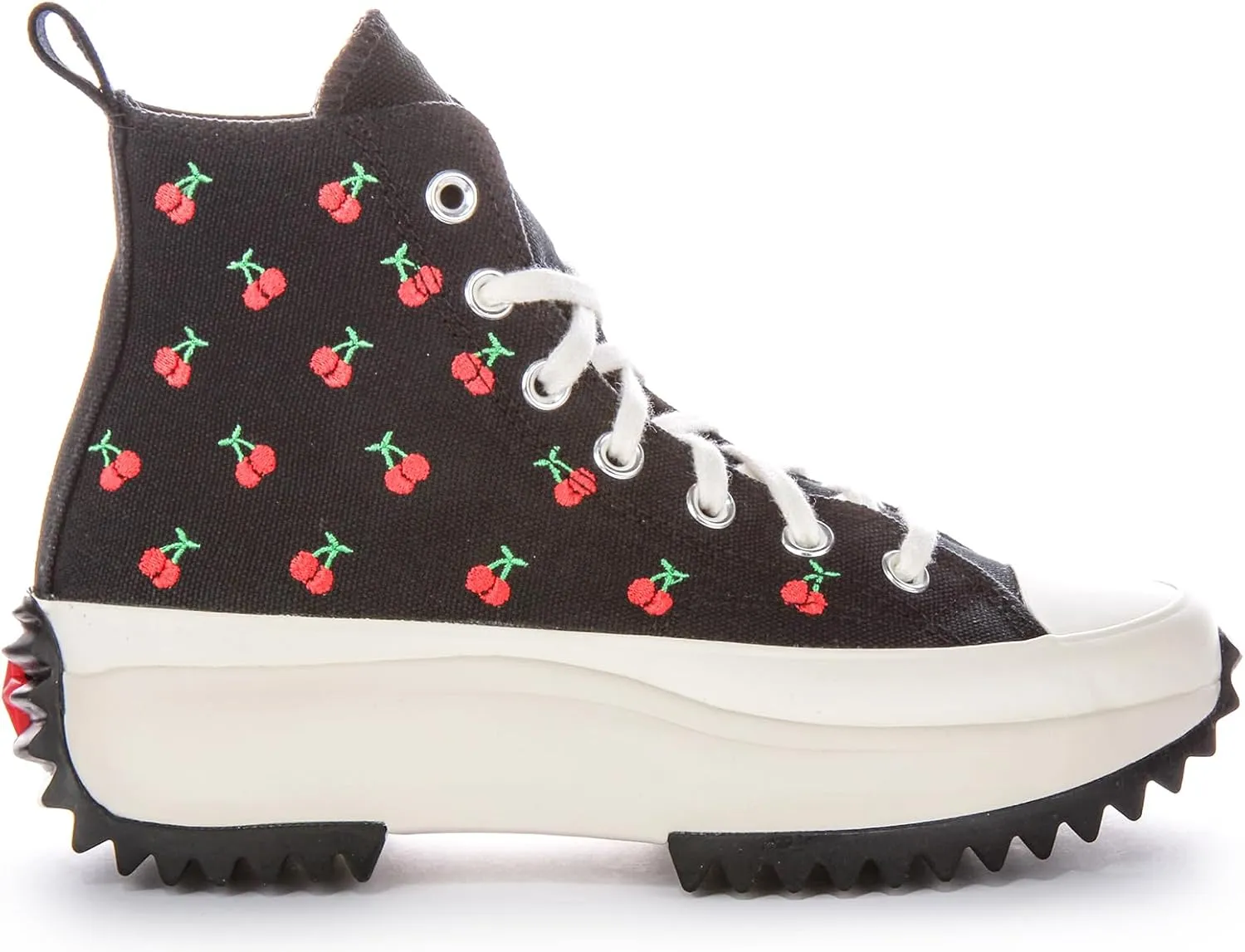 Converse Run Star Hike Platform Cherry Textile Trainers