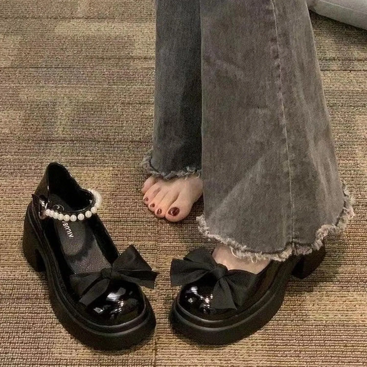 Cute Sweet Mary Jane Shoes Chunky Low Heel Lolita Wedges T-Straps Oxfords Gothic Punk Platform Round Toe Dress Shoes