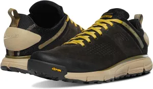 Danner Trail 2650 3” Waterproof Hiking Shoes for Men - Durable Leather & Textile Upper with Breathable Gore-Tex Lining and Vibram Traction Outsole, Black Olive/Flax Yellow - 9 D