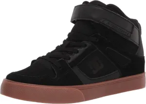 DC boys Pure High-top Ev Skate Shoe, Black/Gum, 4 Big Kid US