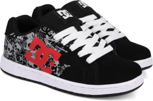 DC Shoes Boy's Gaveler Skate Shoe, Black/Red/Grey, 11.5 Little Kid
