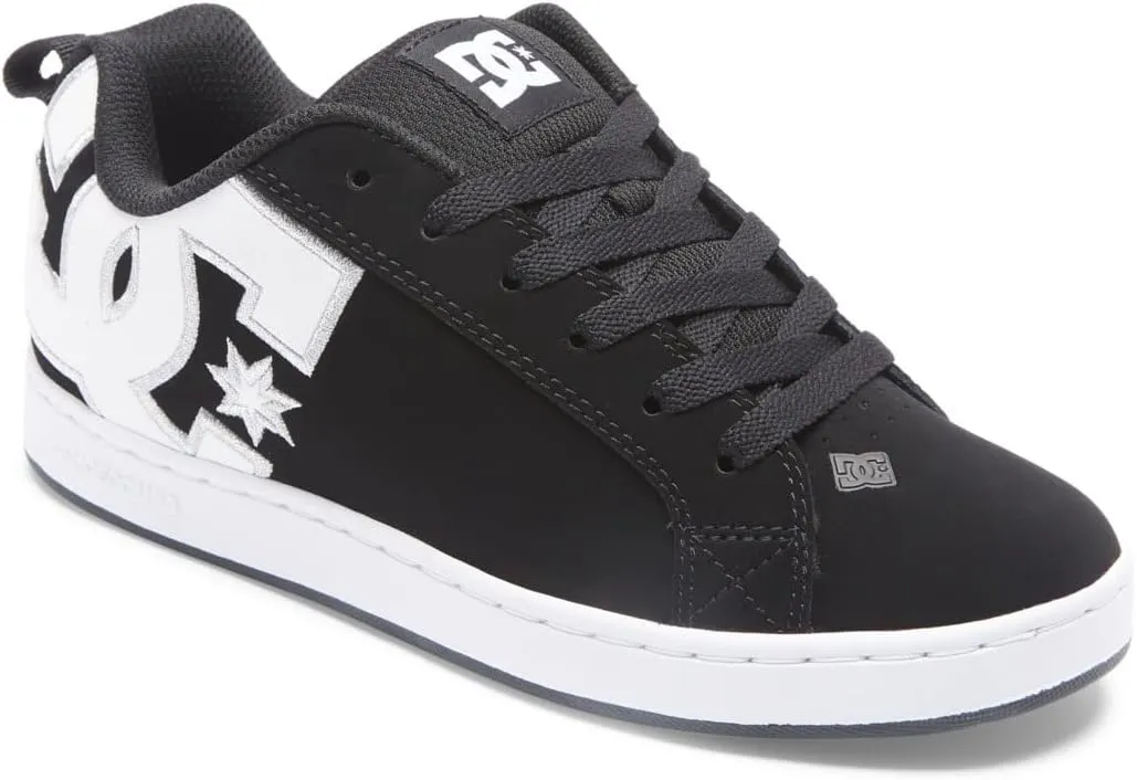 DC Shoes Court Graffik Womens Skate Trainers in Black White - 9 US