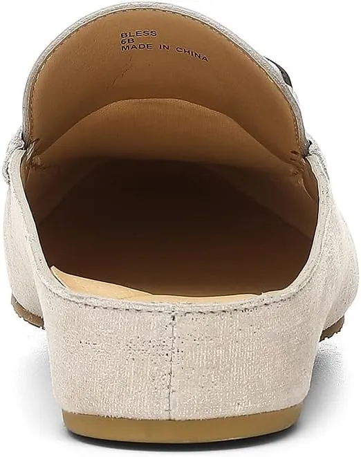 Donald Pliner Women's Bless Distressed Mules, Closed Toe Comfort Loafers, Slip On Mules for Women