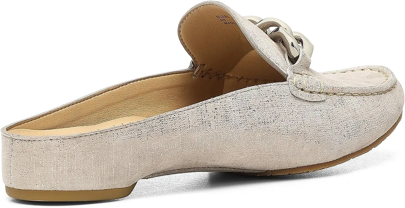 Donald Pliner Women's Bless Distressed Mules, Closed Toe Comfort Loafers, Slip On Mules for Women