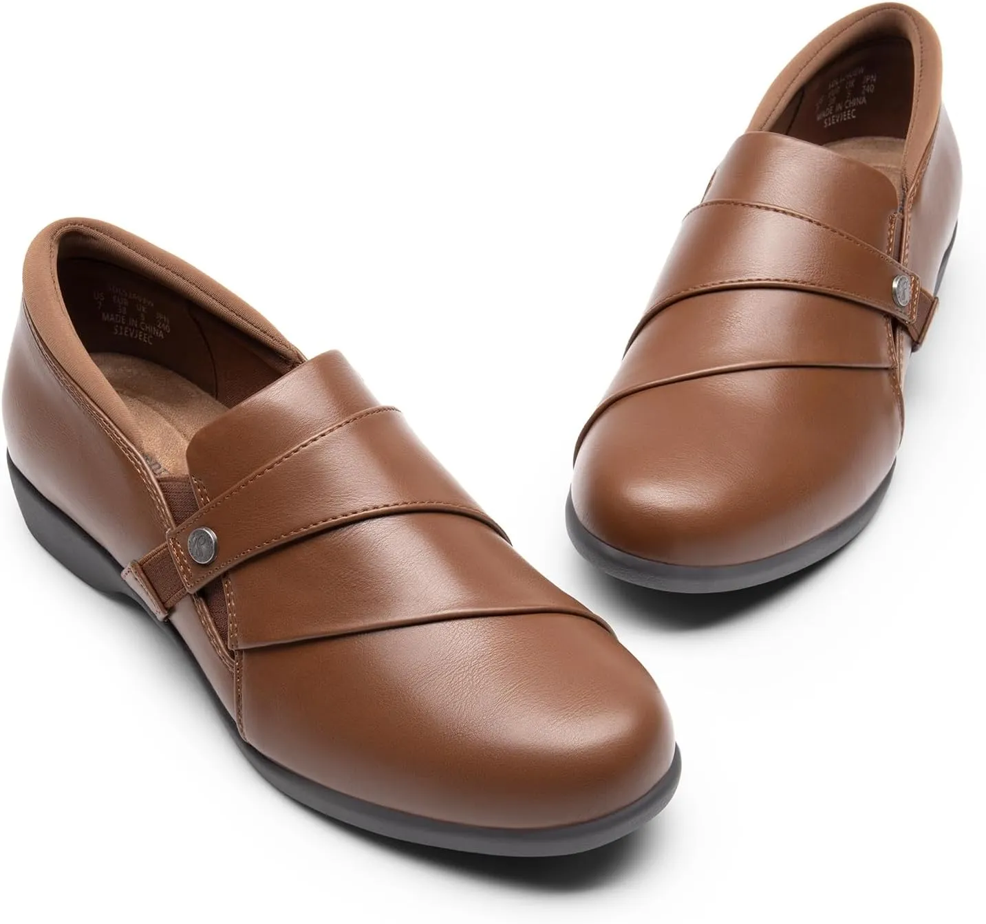 DREAM PAIRS Loafers for Women Slip-on Dressy Comfortable Business Casual Work Office Faux Leather Loafer Shoes with Arch Support