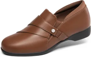 DREAM PAIRS Loafers for Women Slip-on Dressy Comfortable Business Casual Work Office Faux Leather Loafer Shoes with Arch Support