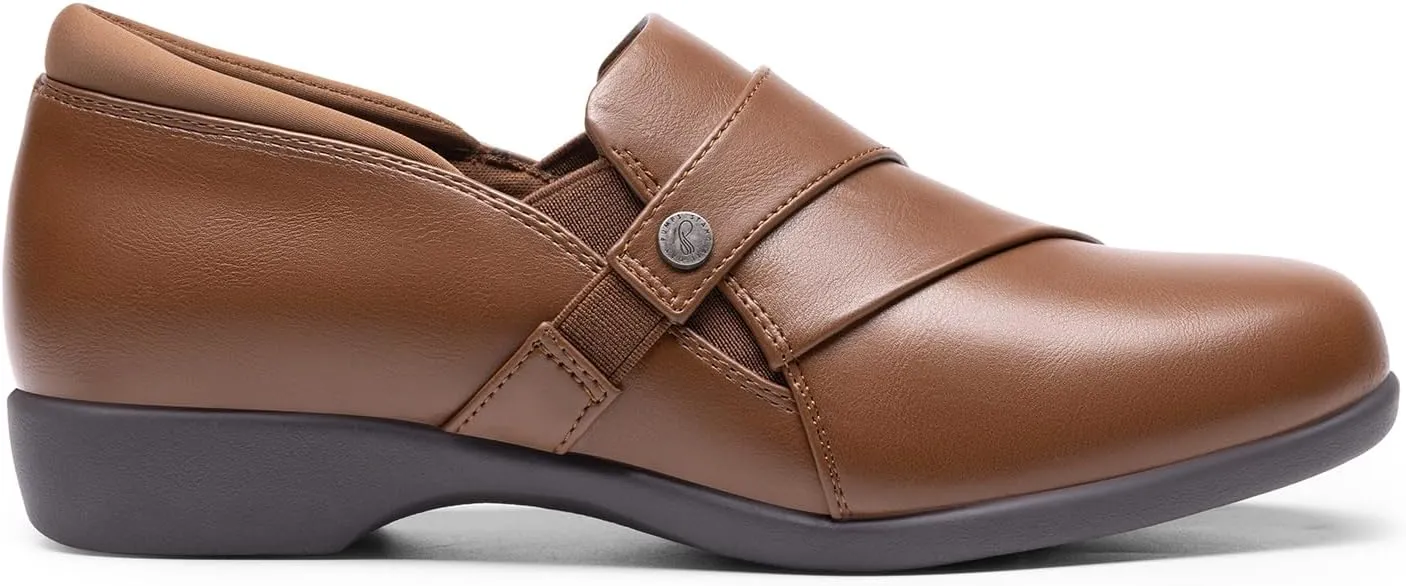 DREAM PAIRS Loafers for Women Slip-on Dressy Comfortable Business Casual Work Office Faux Leather Loafer Shoes with Arch Support