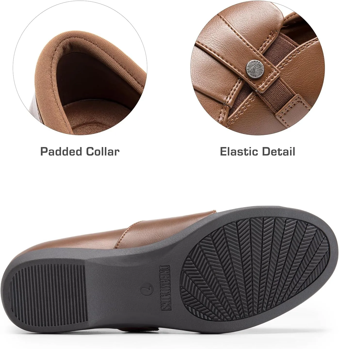 DREAM PAIRS Loafers for Women Slip-on Dressy Comfortable Business Casual Work Office Faux Leather Loafer Shoes with Arch Support