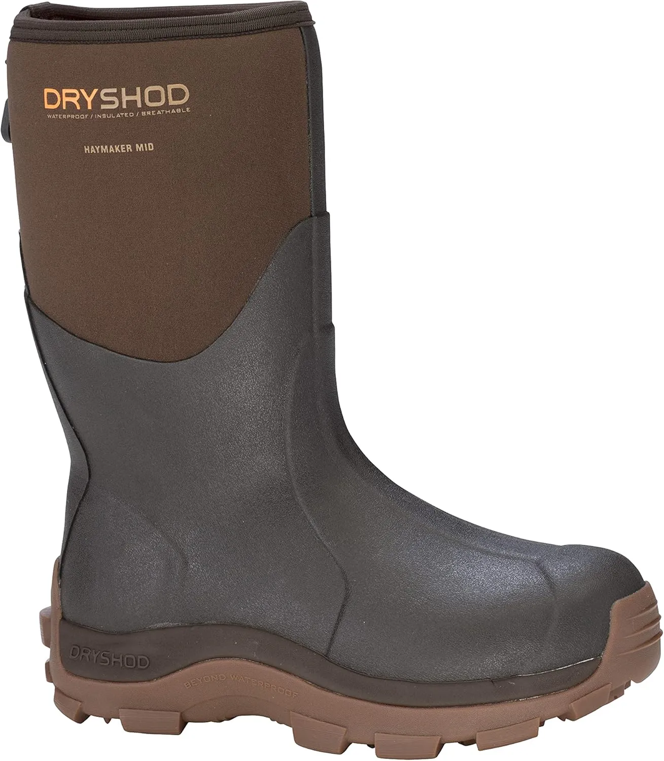 Dryshod Mens Haymaker Mid Hard Working Farm Boot - Brown HAY-MM-BR