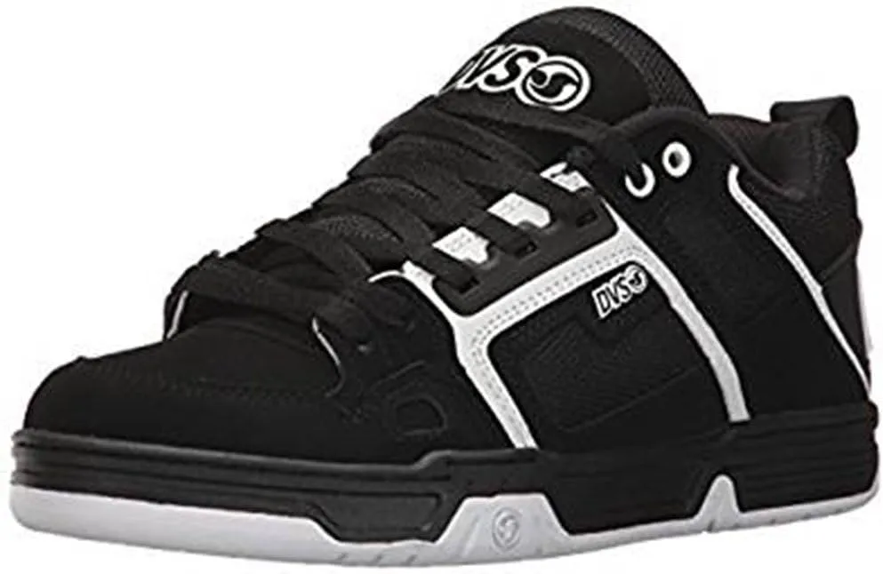 DVS Men's Comanche Skate Shoe, Black/White Nubuck, 5.5